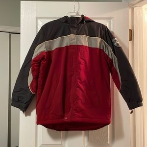 The Children’s Place Red & Gray Puffer Jacket